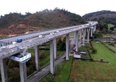 Eliminación de medias maderas. Viaducto de Portas, Pontevedra