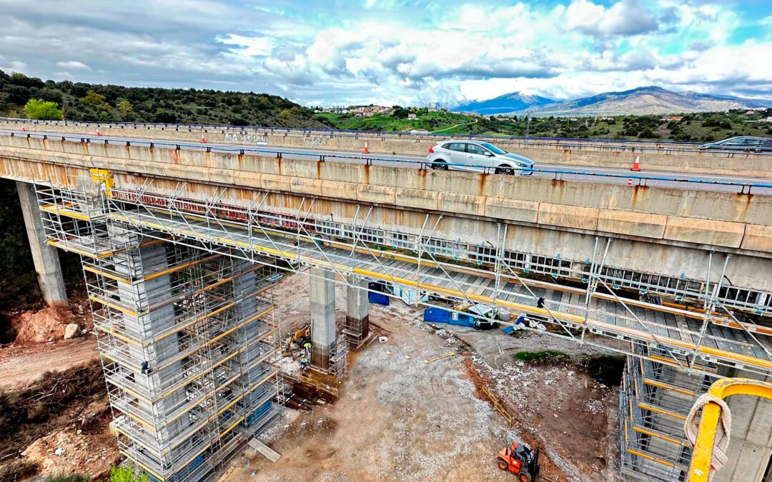Viaducto en la A-1. Reparación